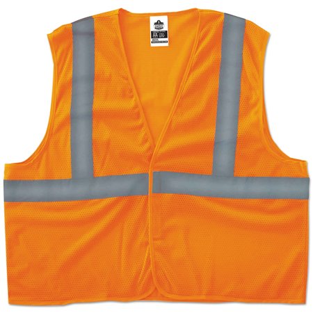 Ergodyne Vest, Safety, 8205Hl, S/M, Orange 20963